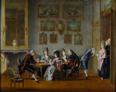 Card-Party in the Home of Elis Schröderheim (Pehr Hilleström d.ä.) - Nationalmuseum - 22346