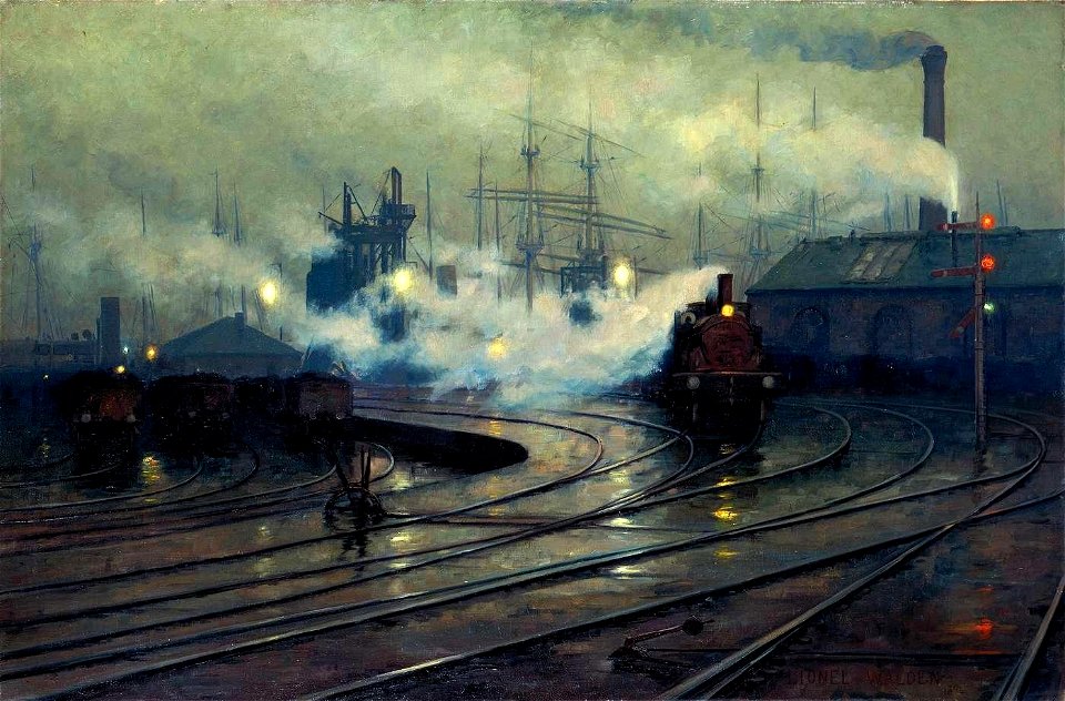Cardiff Docks by Lionel Walden