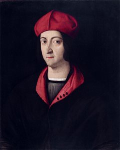 Cardinal Ippolito d’Este, by Bartolomeo Veneto (1502-1531)