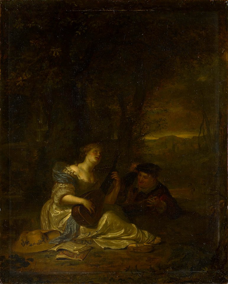 Carel de Moor (Leiden 1656-Warmond 1738) - The Duet - RCIN 406629 - Royal Collection