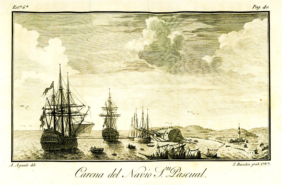 Carena del Navio Sn Pascual - Moreno José - 1790