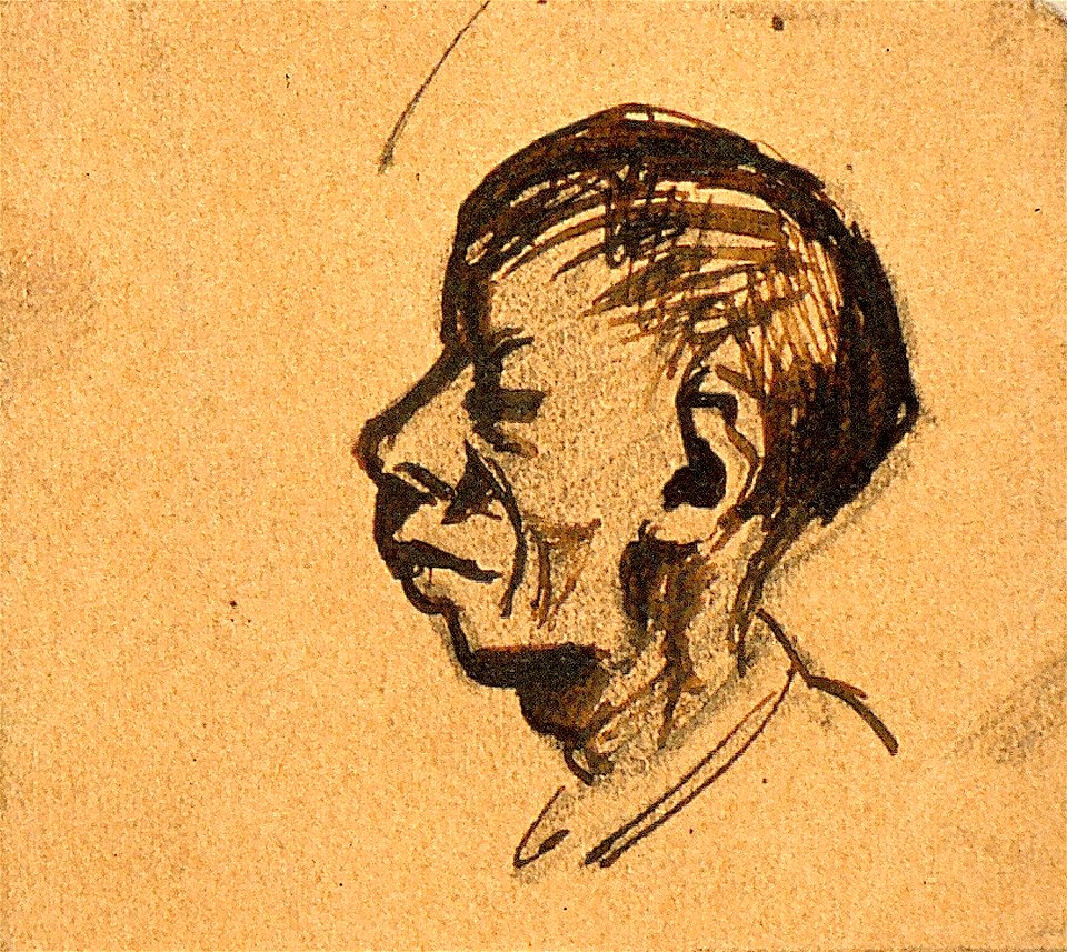 Caricature Head by Theo van Doesburg Centraal Museum AB4220
