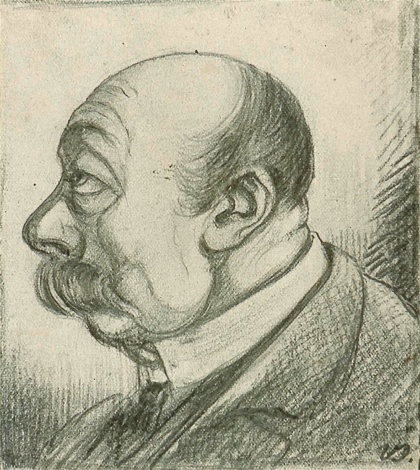 Caricature Male Head by Theo van Doesburg Centraal Museum AB4351