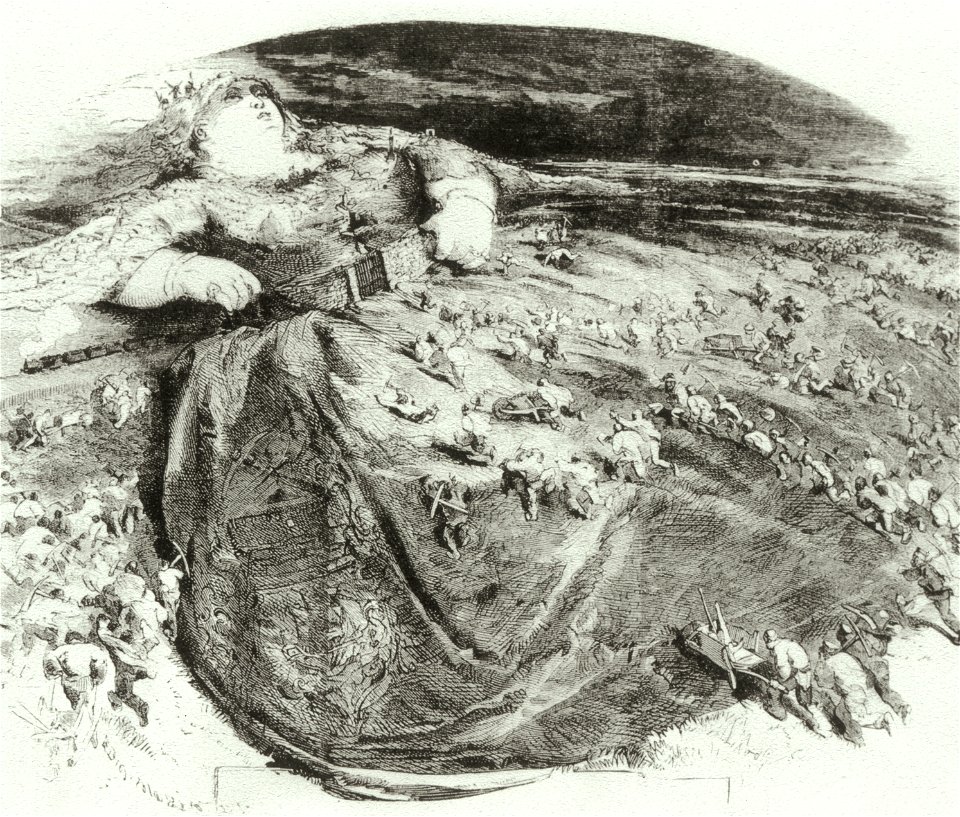 Caricature of Paris Invaded by Demolishers