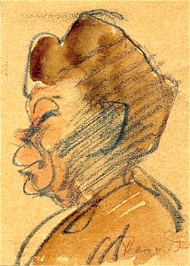 Caricature Female Head by Theo van Doesburg Centraal Museum AB4291