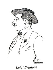 Caricatur di Luigi Brigiotti. Free illustration for personal and commercial use.