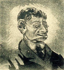 Caricature Male Head by Theo van Doesburg Joods Historisch Museum MB00759-a
