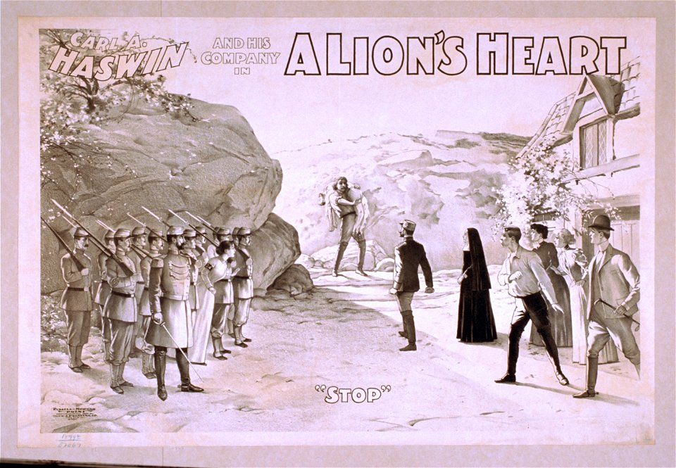 Carl A. Haswin and his company in A lion's heart LCCN2014636490