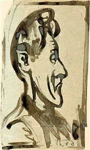 Caricature Female Head by Theo van Doesburg Centraal Museum AB4383