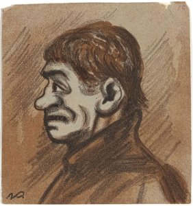 Caricature Portrait in Profile by Theo van Doesburg Centraal Museum AB4352c