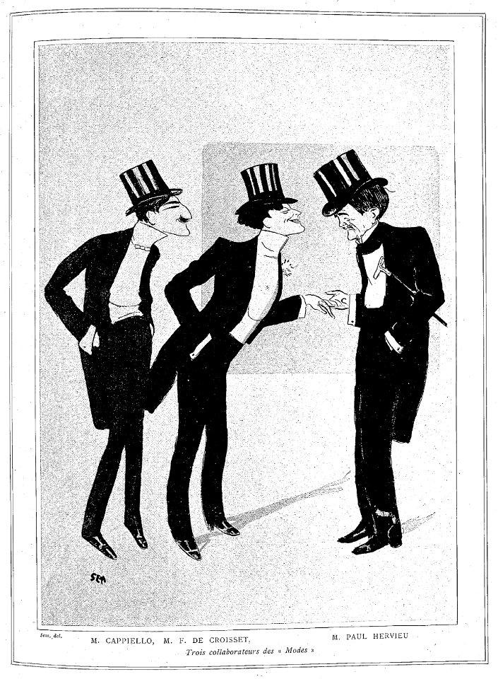 Caricatures Cappiello Hervieu by Sem