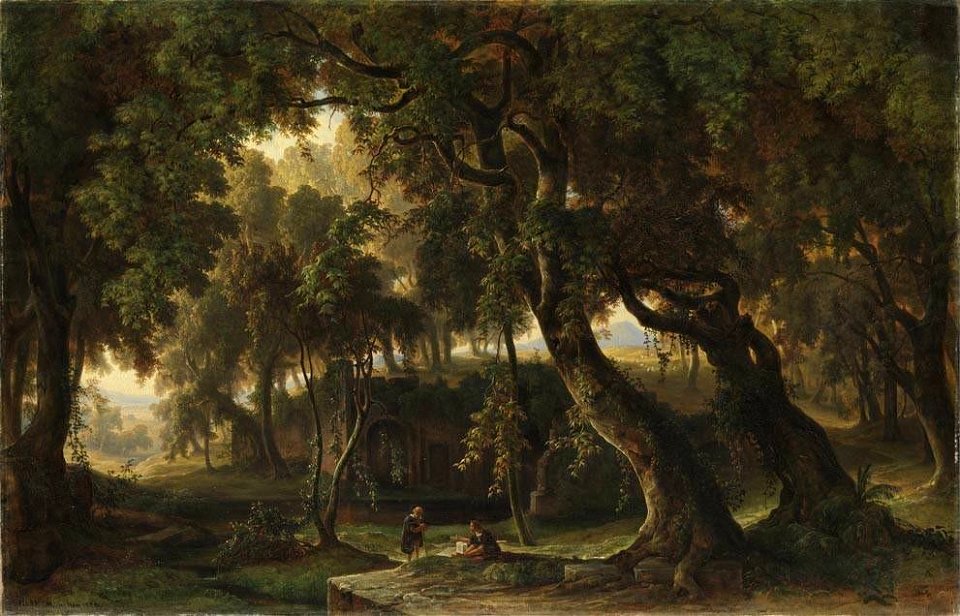 Carl (Charles) Ross - Die Grotte der Nymphe Egeria bei Rom - 11590 - Bavarian State Painting Collections