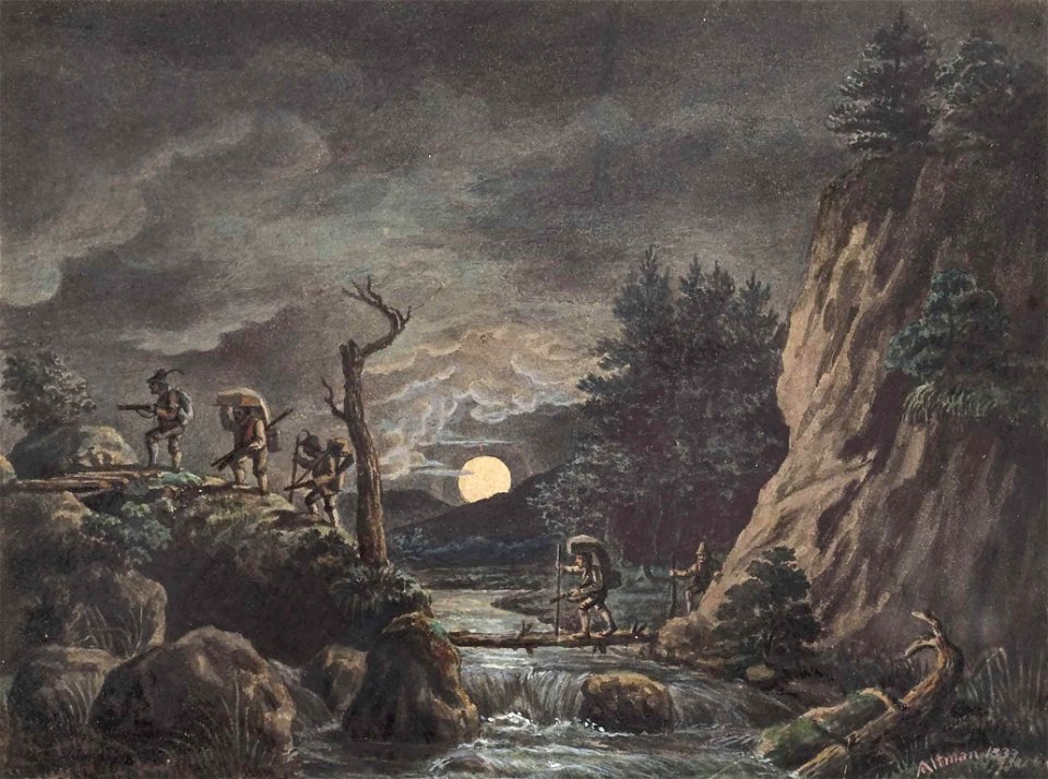 Carl Altmann Wilderer bei Mondschein 1833