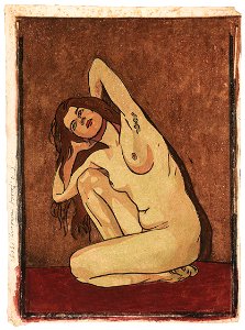 Carl Anton Reichel Weibliche Aktstudie 1909