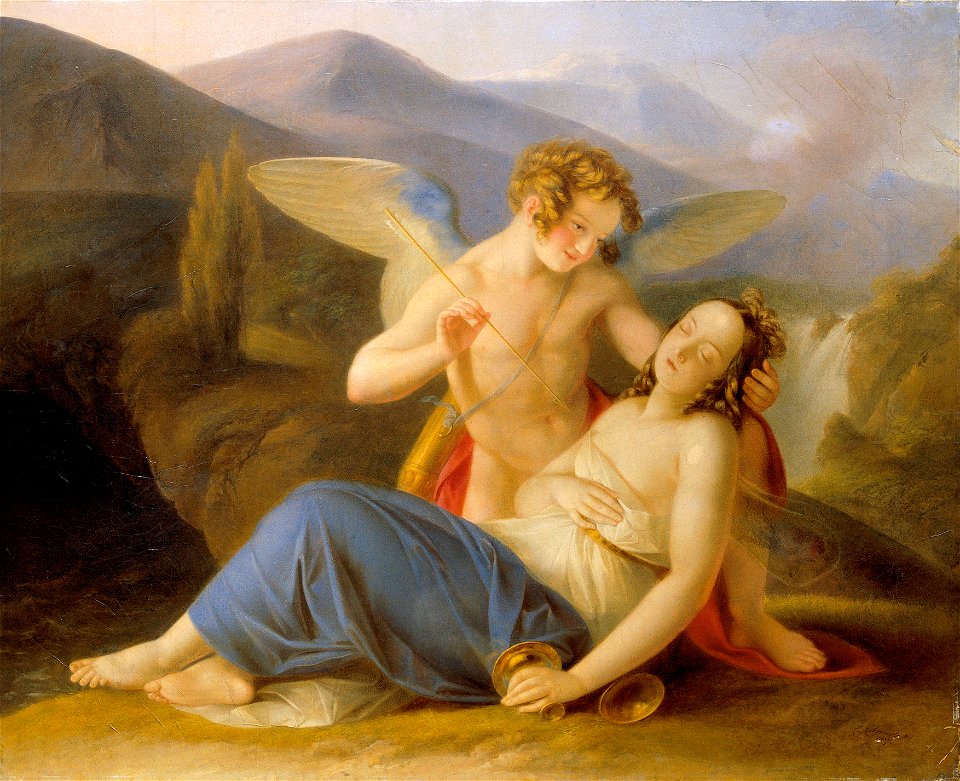 Carl Agricola - Psyche wird durch Amors Pfeil aus der Ohnmacht erweckt - 2535 - Österreichische Galerie Belvedere