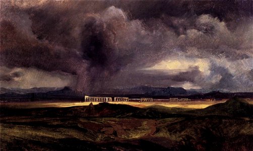 Carl Blechen - Stormy Weather over the Roman Campagna - WGA2241