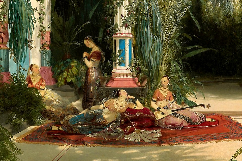 Carl Blechen - The Interior of the Palm House on the Pfaueninsel Near Potsdam - 1996.388 - Art Institute of Chicago (cropped) odalisques
