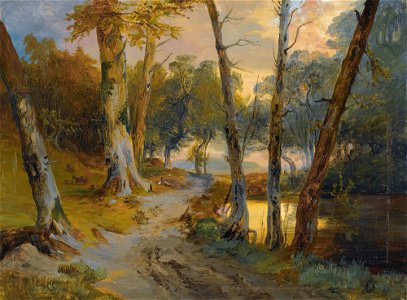 Carl Blechen - Wald mit kleinem Weiher
