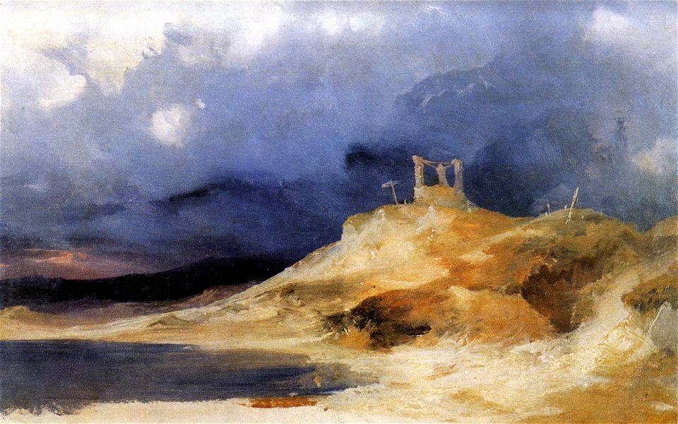 Carl Blechen - Scaffold in Storm - WGA02251