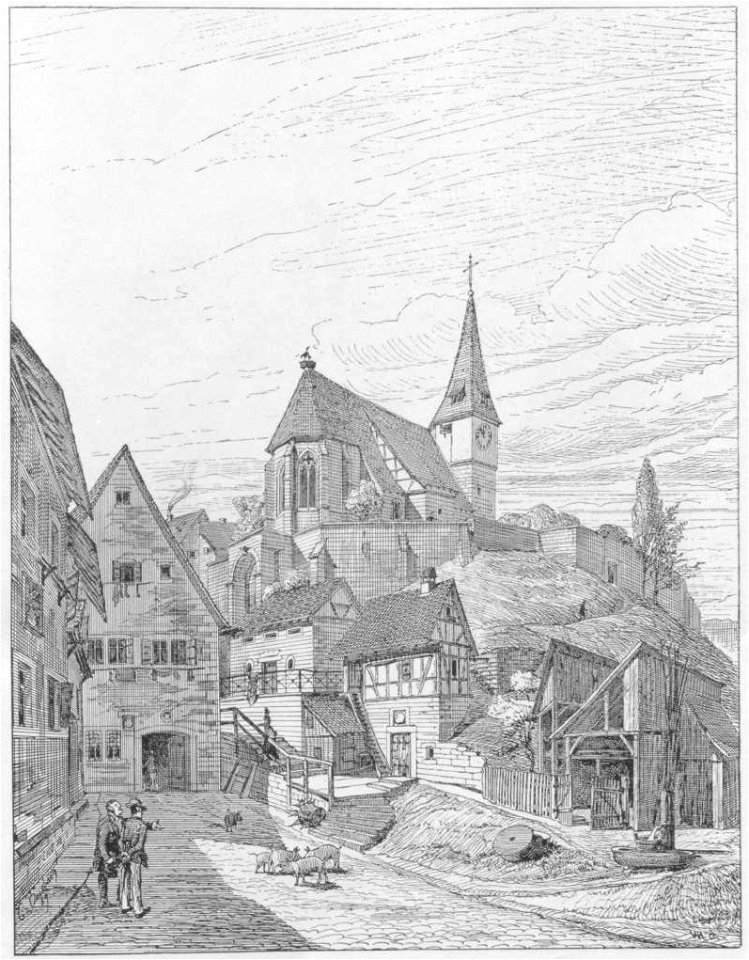 Carl Beisbarth, Alte Berger Kirche, 1853