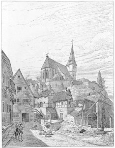Carl Beisbarth, Alte Berger Kirche, 1853
