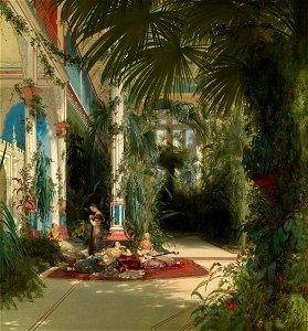 Carl Blechen - The Interior of the Palm House on the Pfaueninsel Near Potsdam - 1996.388 - Art Institute of Chicago
