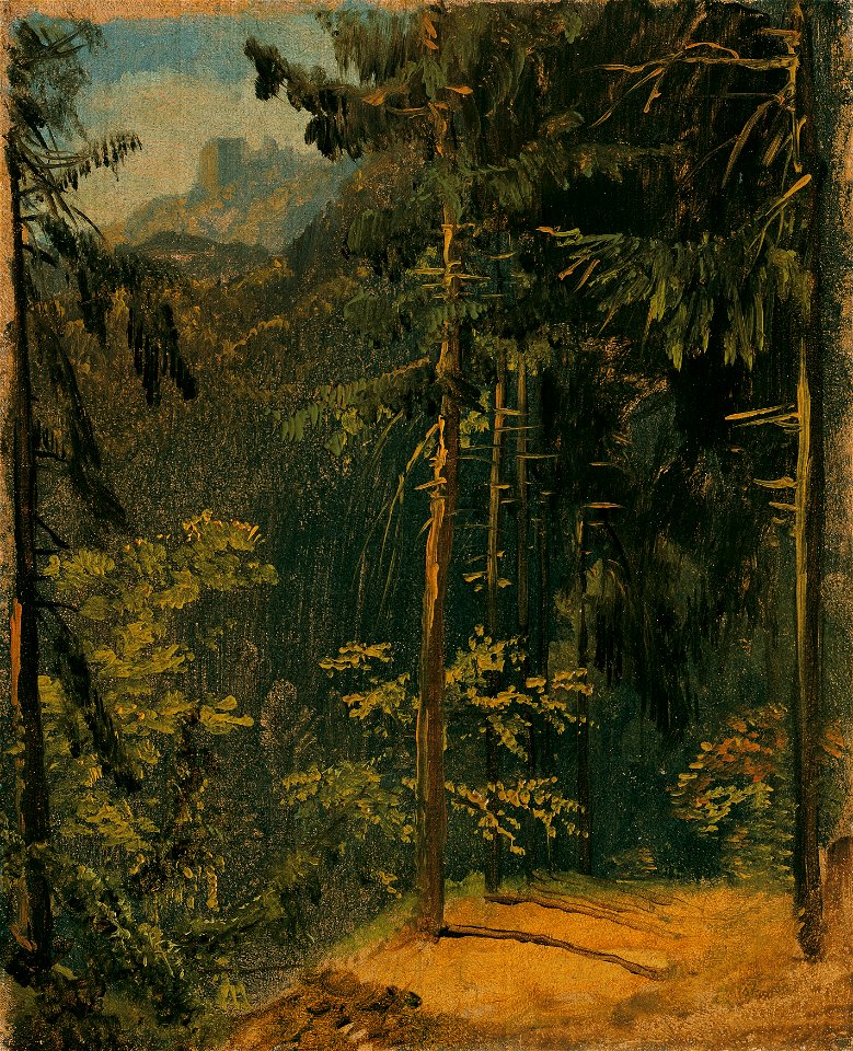 Carl Blechen - Waldweg im Harz - 2412 - Österreichische Galerie Belvedere