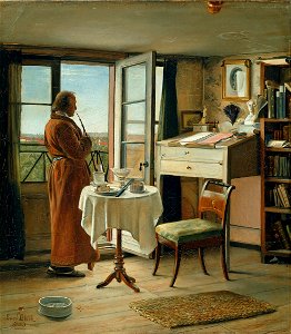 Carl Bloch - The actor Kristian Mantzius in his study. - Google Art Project