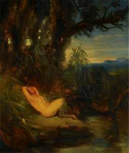 Carl Blechen - Schlafender Faun