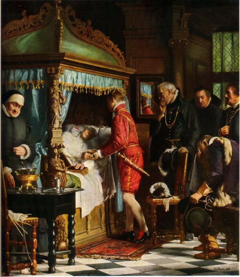 Carl Bloch - Ved Niels Kaas dødsleje 1880