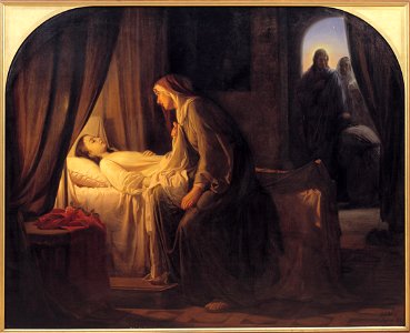 Carl Bloch - The Daughter of Jairius - KMS835 - Statens Museum for Kunst