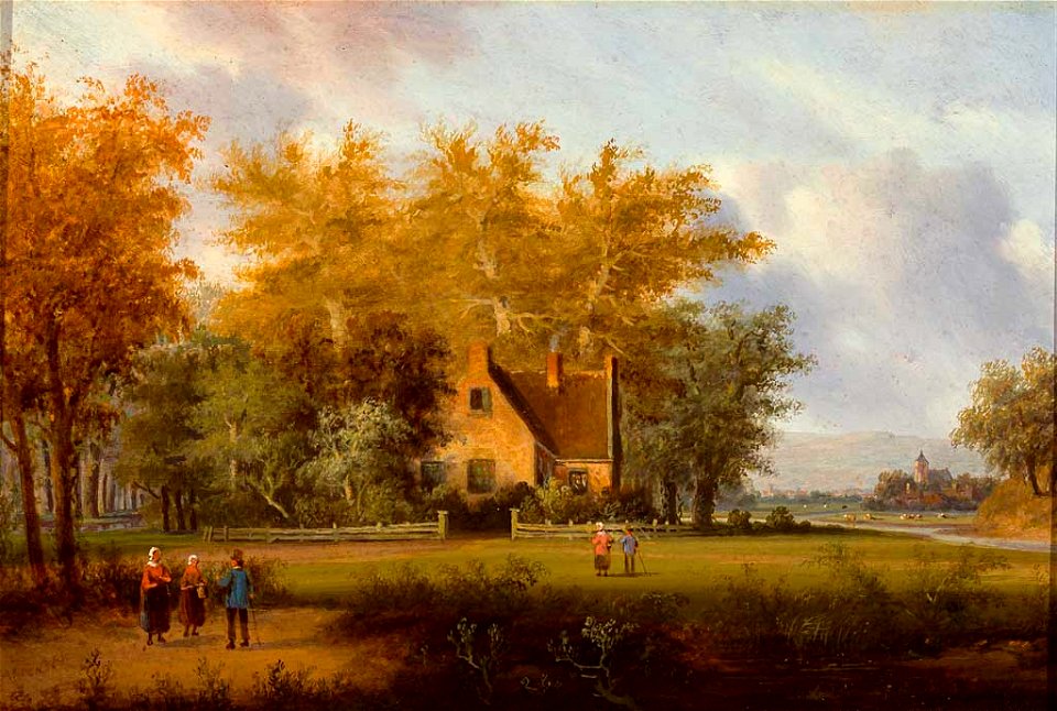 Carl Eduard Ahrendts Sommerlandschaft mit Gehöft