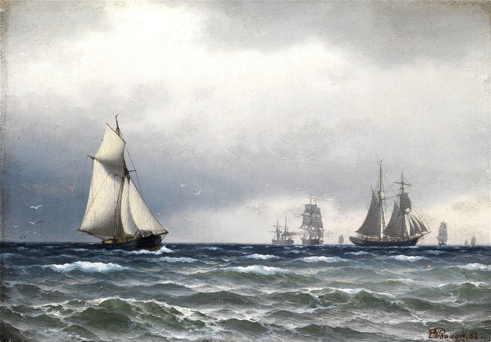 Carl Emil Baagöe Marinestück 1882