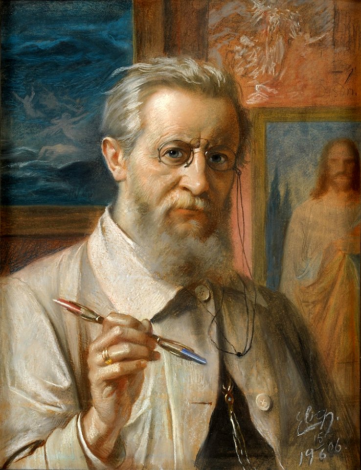 Carl Ehrenberg Selbstportrait 1906 - Traditional visual art under ...