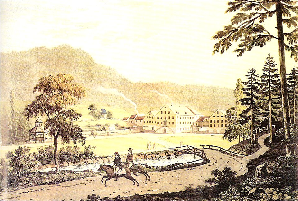 Carl F Dörr - Das Niedernauer Bad, Aquatinta ca.1810 Inv.1071 (SW083)