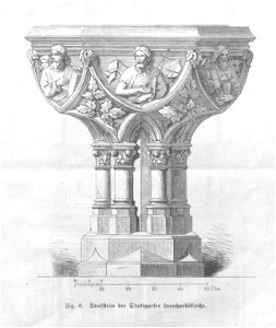 Carl F. Beisbarth - Taufstein der Leonhardskirche in Stuttgart