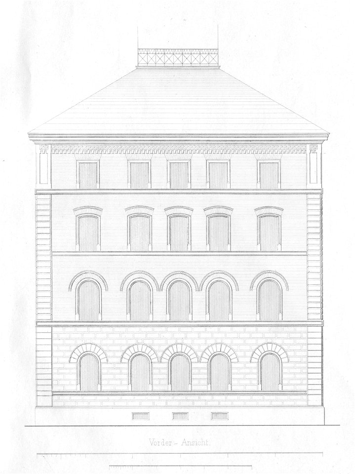 Carl F. Beisbarth - sein Wohnhaus Tübinger Straße 19 in Stuttgart (Entwurf)