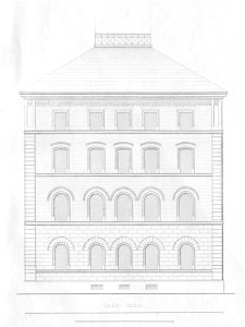 Carl F. Beisbarth - sein Wohnhaus Tübinger Straße 19 in Stuttgart (Entwurf)