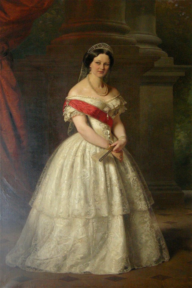 Carl Ferdinand Sohn (1806-67) - Marie Alexandrina of Saxe-Altenburg, Queen of Hanover (1818-1907) - RCIN 405098 - Royal Collection