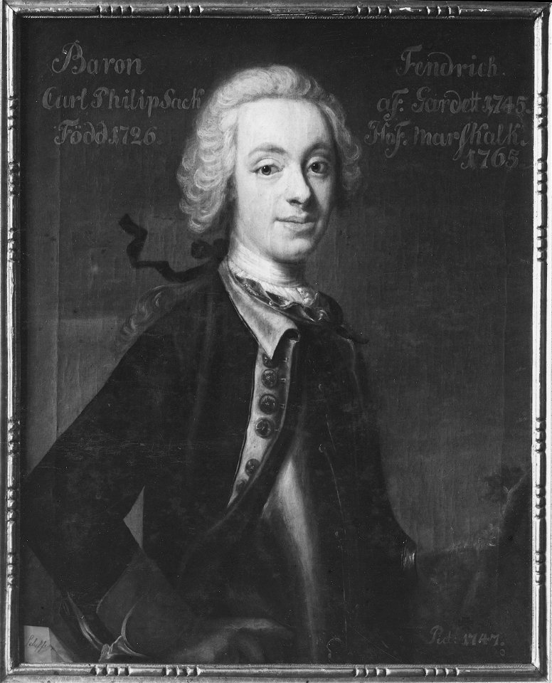 Carl Filip Sack, 1726-97 (Johan Henrik Scheffel) - Nationalmuseum - 15045