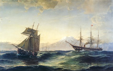 Carl Frederik Sørensen - Under Island - 1878