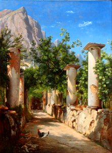 Carl Frederik Aagaard - En antik søjlegang, Italien (1874)