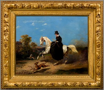 Carl Frederik Kiörboe - Portrait of a Riding Woman - NM 7432 - Nationalmuseum