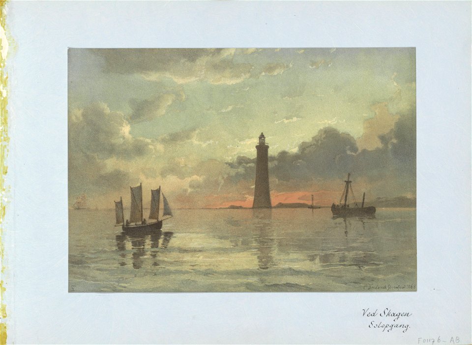 Carl Frederik Sørensen - Sunrise at Skagen - Chromolithography