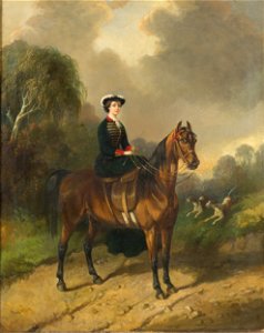 Carl Friederich Kiørboe - Empress Eugenie on Horseback - KMS3431 - Statens Museum for Kunst