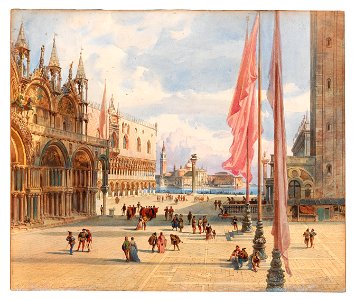 Carl Friedrich Heinrich Werner - Marcus Square in Venice