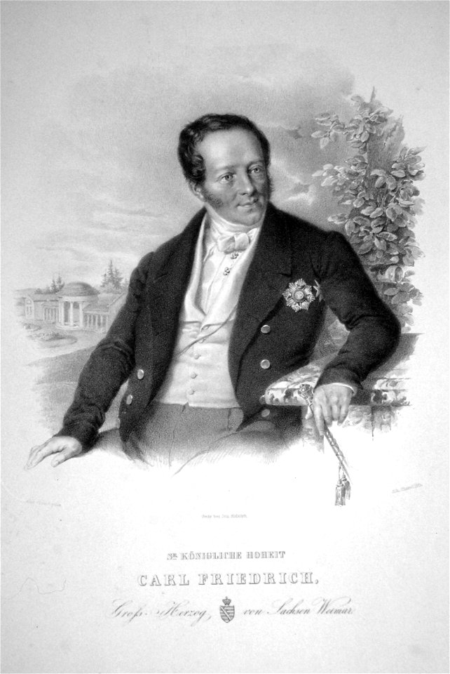 Carl Friedrich Sachsen Weimar Litho