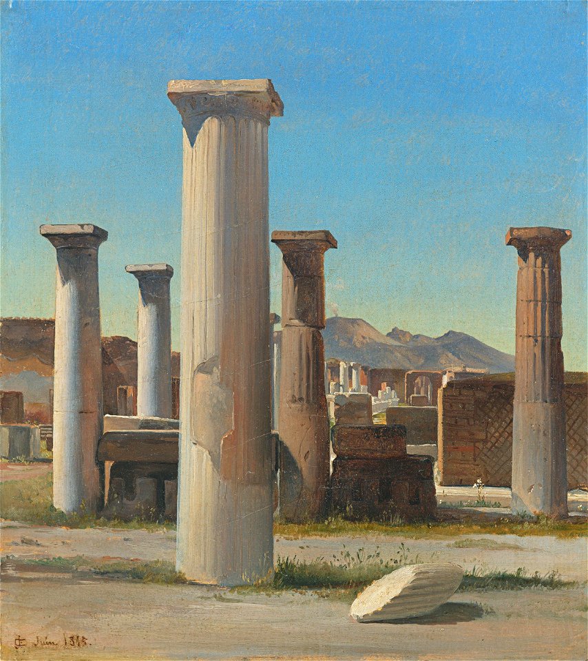 Carl Georg Enslen - Die Ruinen von Pompeji, 1845