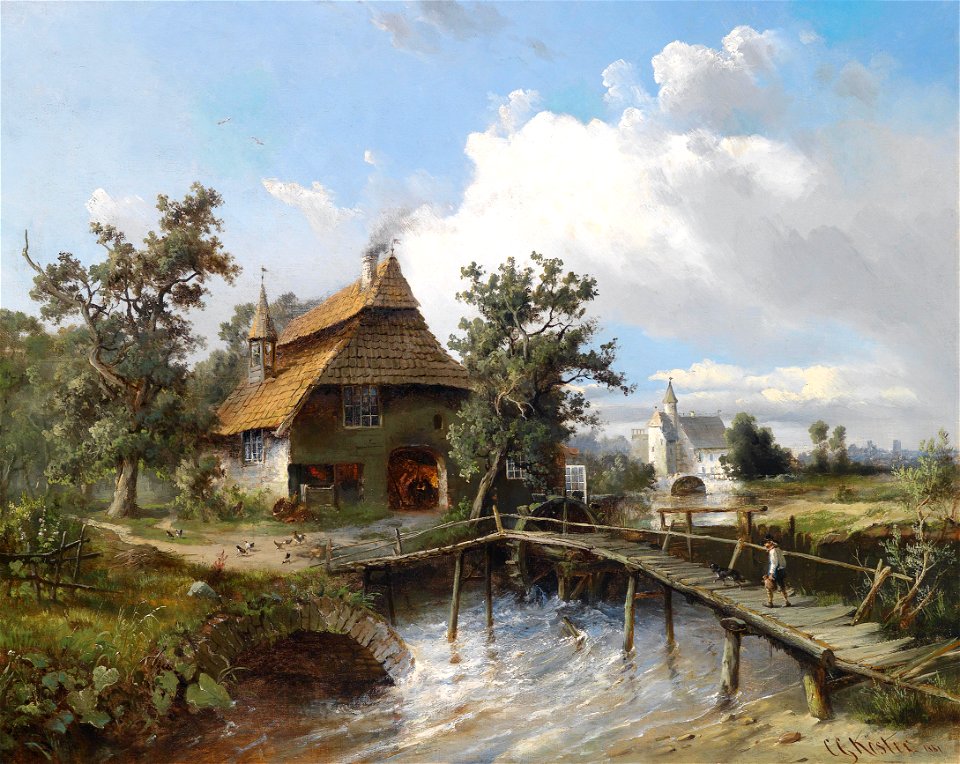 Carl Georg Köster Schmiede am Bach 1881