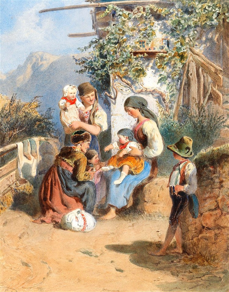 Carl Goebel - A peasant family idyl